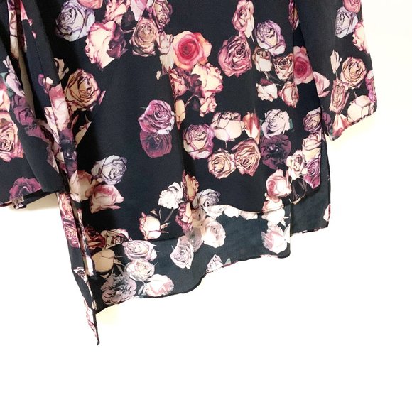 ARITZIA | WILFRED BLACK 100% SILK FLORAL TOP - Picture 4 of 8